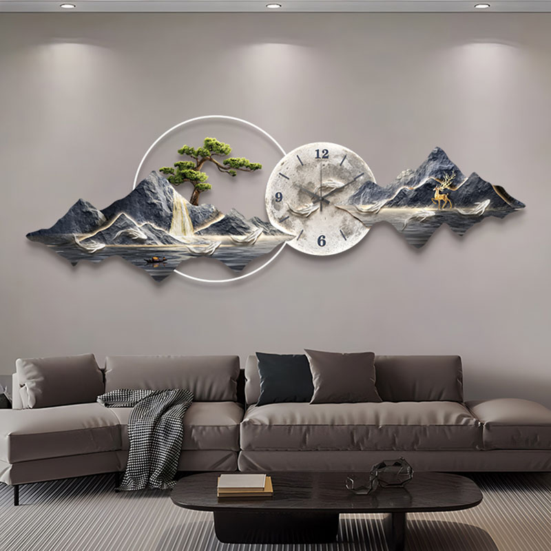リビングルームの壁時計アート壁画高級大型美的モダン壁時計クリ - Luxury Watch Wall Clock のレビューと価格