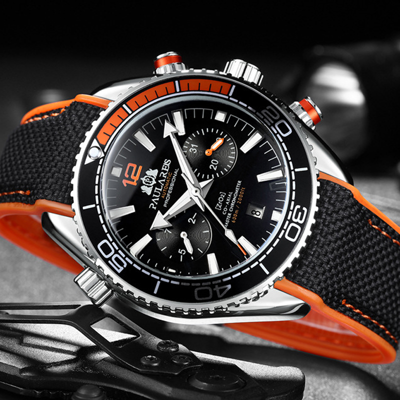 PAULAREIS P 高級メンズ自動自動巻き機械式時計男性 - Luxury Watch Rubber Strap のレビューと価格