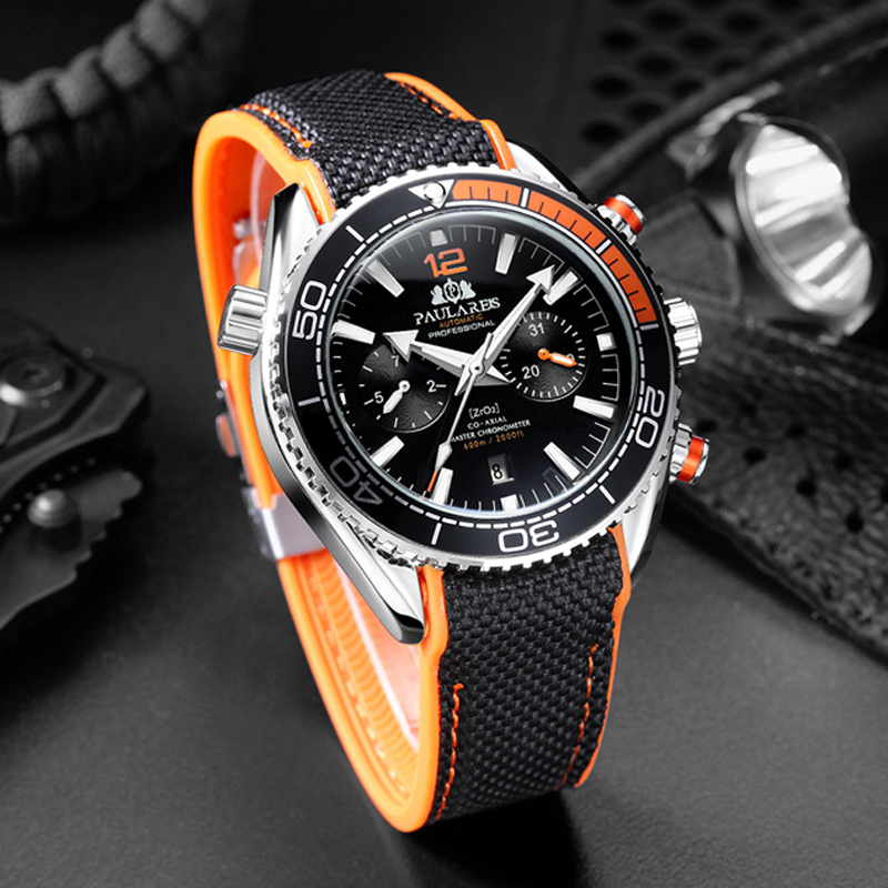 PAULAREIS P 高級メンズ自動自動巻き機械式時計男性 - Luxury Watch Rubber Strap のレビューと価格