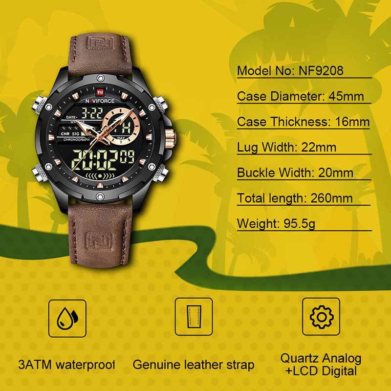 新しい NAVIFORCE メンズ腕時計クォーツクロノグラフ - Luxury Watch Zone のレビューと価格