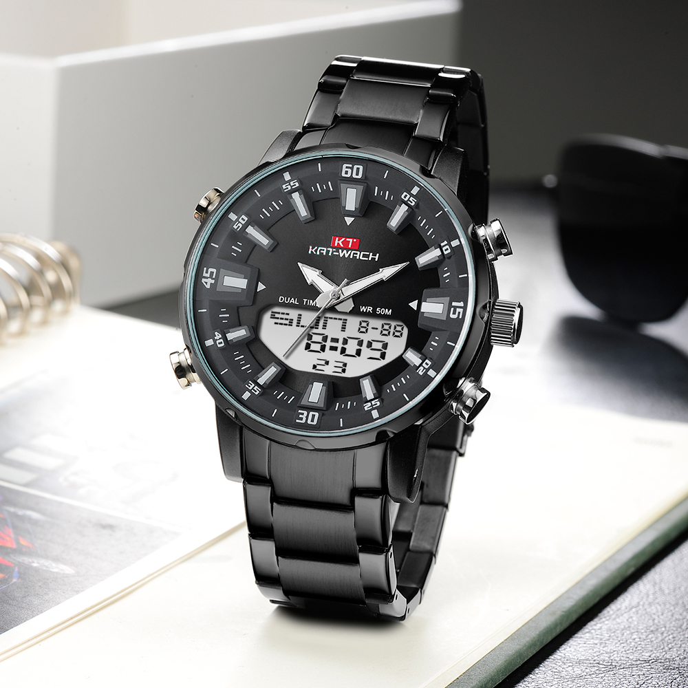 KAT-WACH 高級メンズクォーツデジタル腕時計 高品質オ - Luxury Watch Zone のレビューと価格