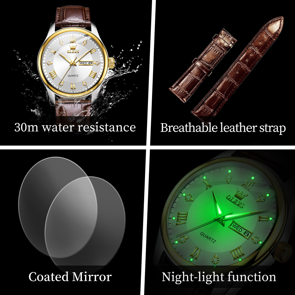 OLEVS カップルウォッチ 高級ブランド 防水 クォーツ時 - Luxury Watch Gift For Her のレビューと価格