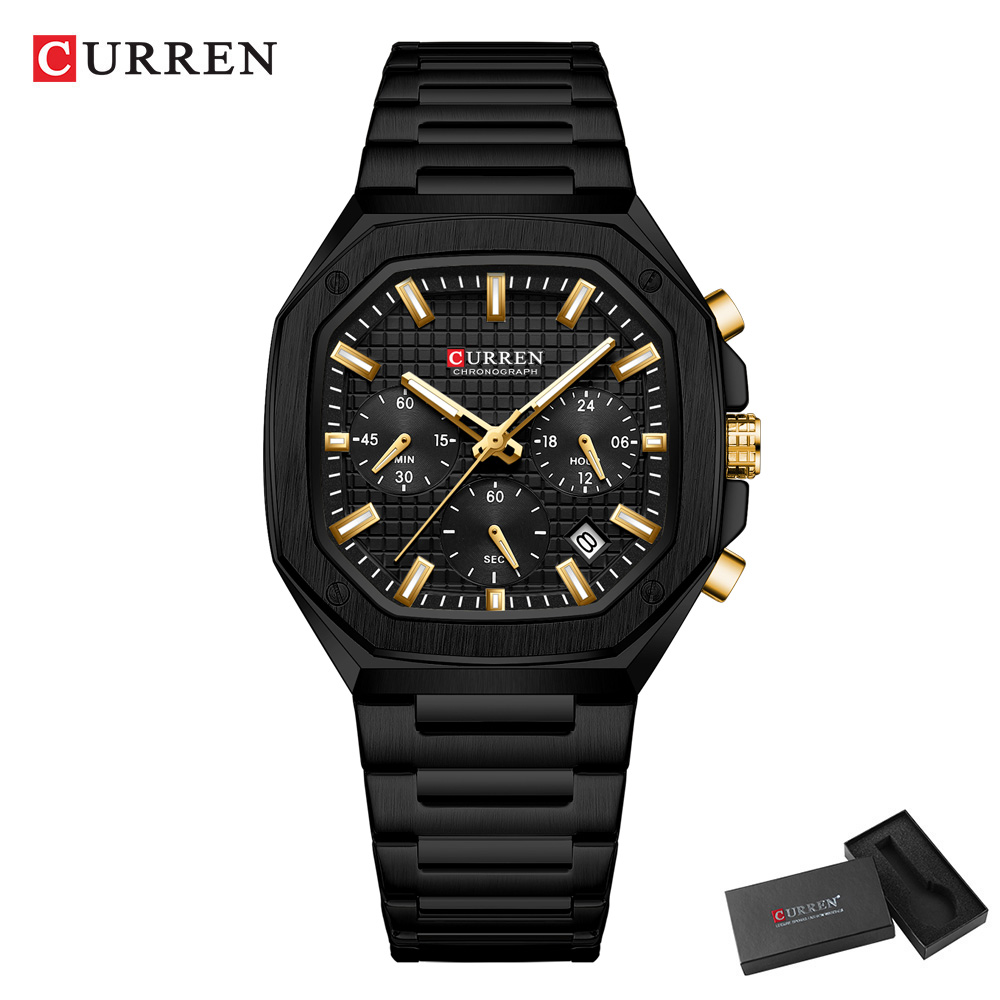 CURREN 高級スクエアクロノ腕時計男性用クラシックデザイ - Luxury Watch For Men のレビューと価格