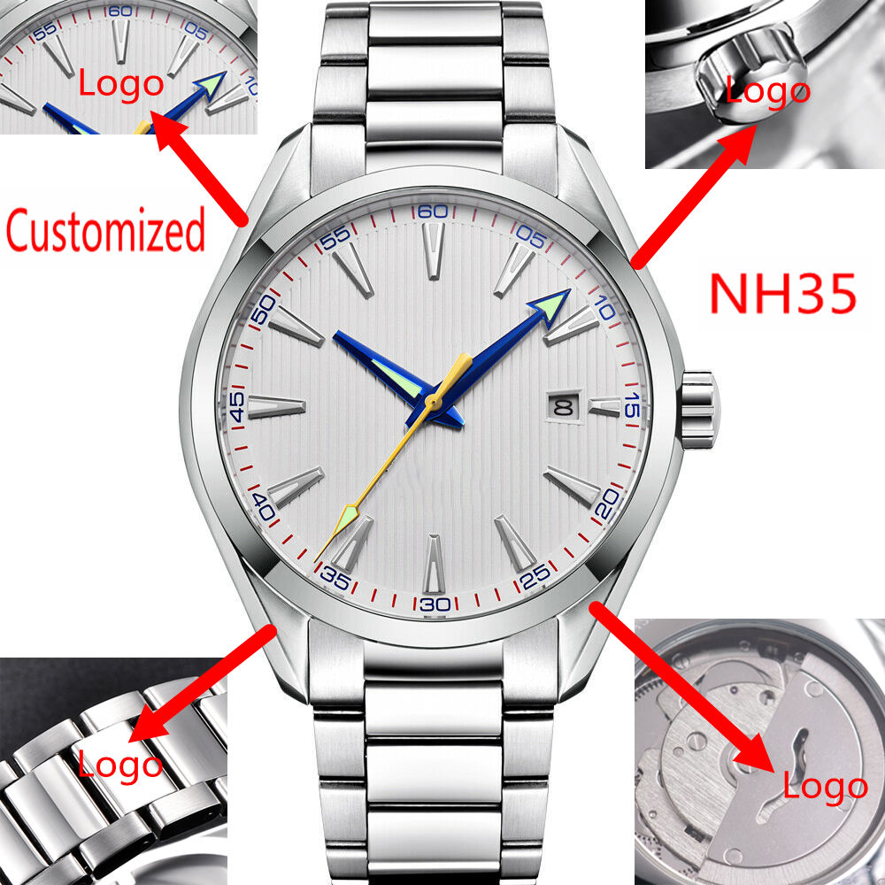 カスタムロゴ 41 ミリメートル男性ミヨタ/NH35 自動巻 - Luxury Watch Mockup のレビューと価格