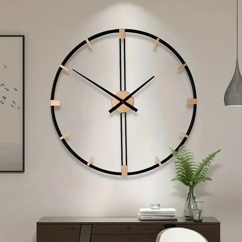 北欧壁時計金属壁時計高級時計機構サイレントデザイン大型リビン - Luxury Watch Wall Clock のレビューと価格