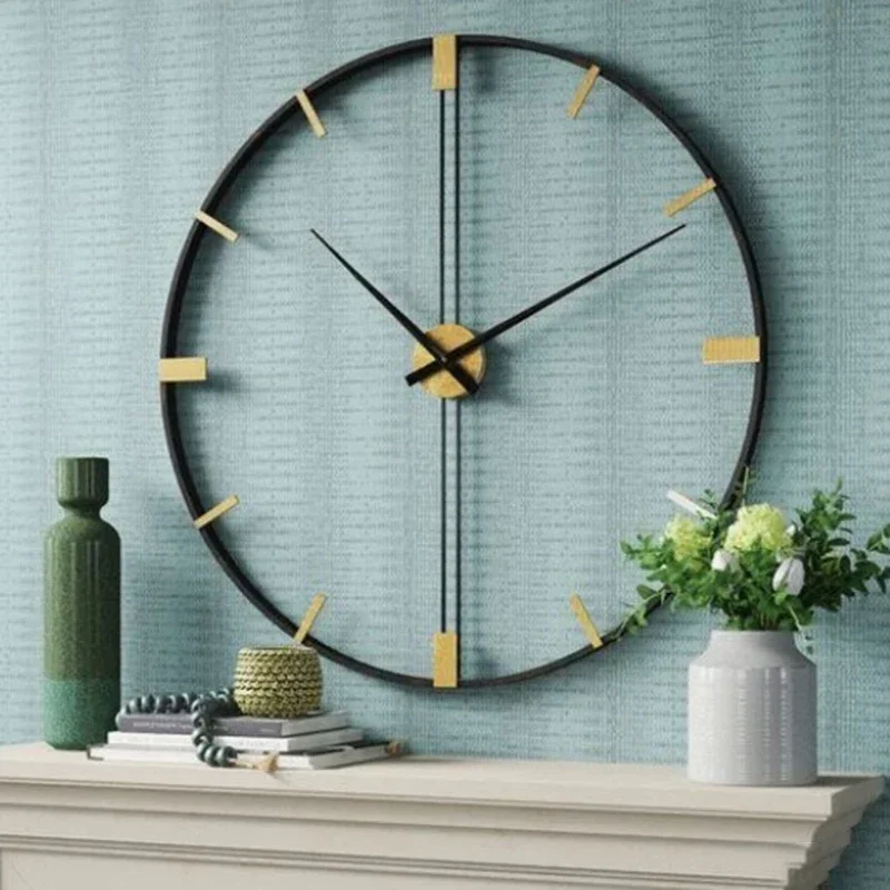 北欧壁時計金属壁時計高級時計機構サイレントデザイン大型リビン - Luxury Watch Wall Clock のレビューと価格
