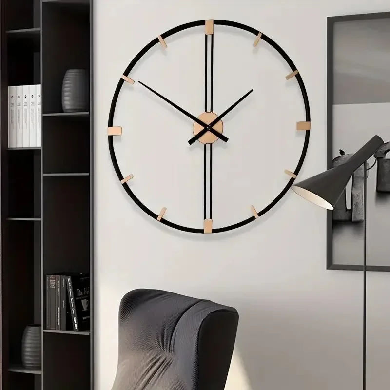 北欧壁時計金属壁時計高級時計機構サイレントデザイン大型リビン - Luxury Watch Wall Clock のレビューと価格