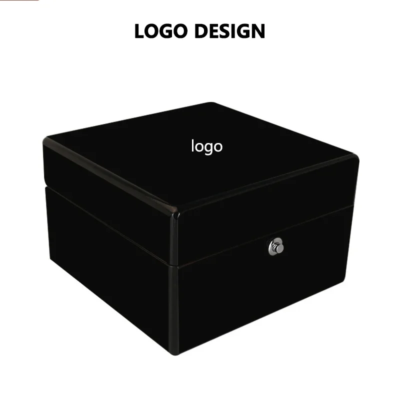 高級木製カスタムロゴ入り腕時計ケースボックス、ベーキングペイ - Luxury Watch Brands Logo のレビューと価格
