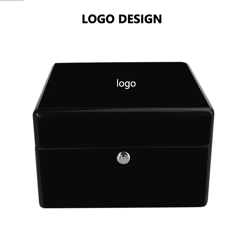 高級木製カスタムロゴ入り腕時計ケースボックス、ベーキングペイ - Luxury Watch Brands Logo のレビューと価格