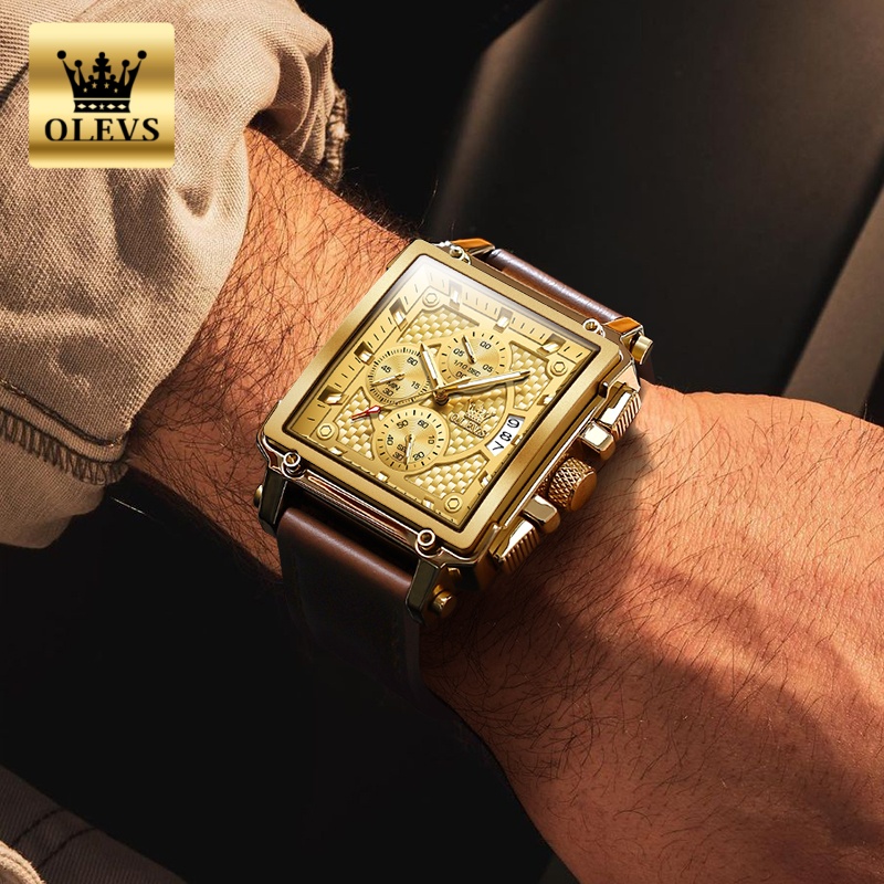OLEVSブランド メンズ腕時計 防水 レザーストラップ ク - Luxury Watch For Men のレビューと価格