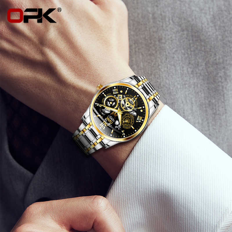 Opk-メンズクォーツ時計、ナイトグロー、防水、オリジナル、 - Luxury Watch Zone のレビューと価格