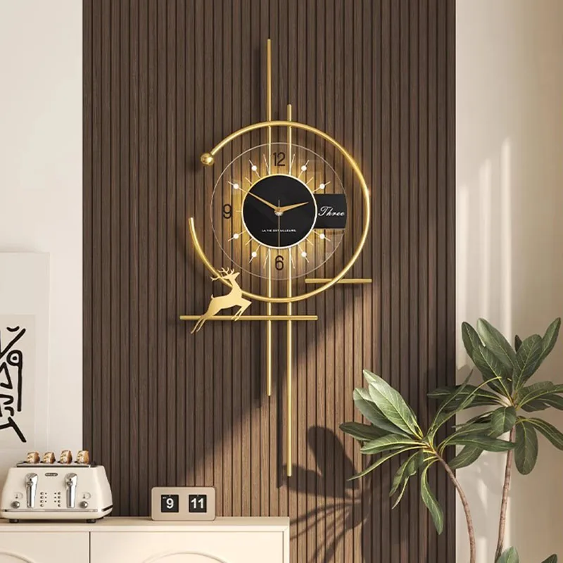 人気のダイニングルームの壁時計ミニマリストの高級装飾サイレン - Luxury Watch Wall Clock のレビューと価格